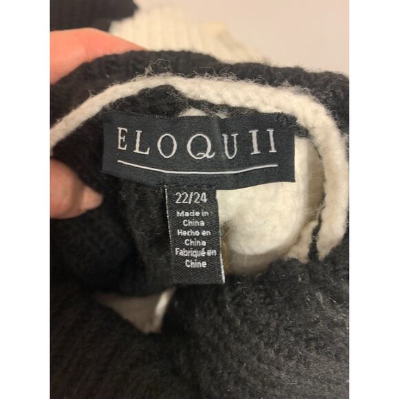Eloquii Sweater Womens Size 22/24 Tunic Colorblocked Turtleneck Dropped Shouder - Picture 4 of 11